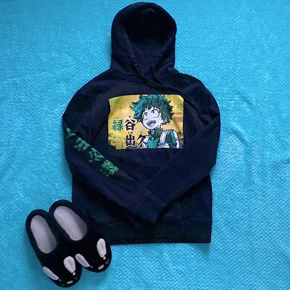 Black Anime Hoodie My Hero Academia - Picture 1 of 4
